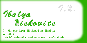 ibolya miskovits business card